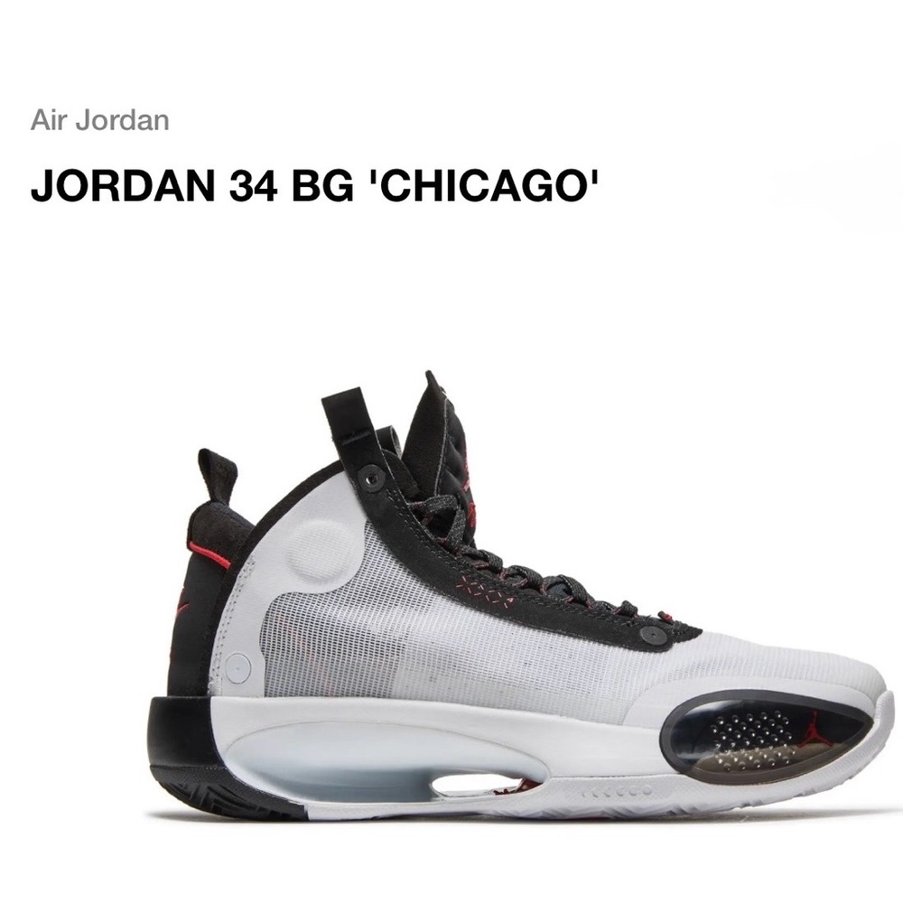 Jordan 34 BG ‘Chicago’ - Basketball Shoes Size Y6 AUTHENTIC BQ3384-100